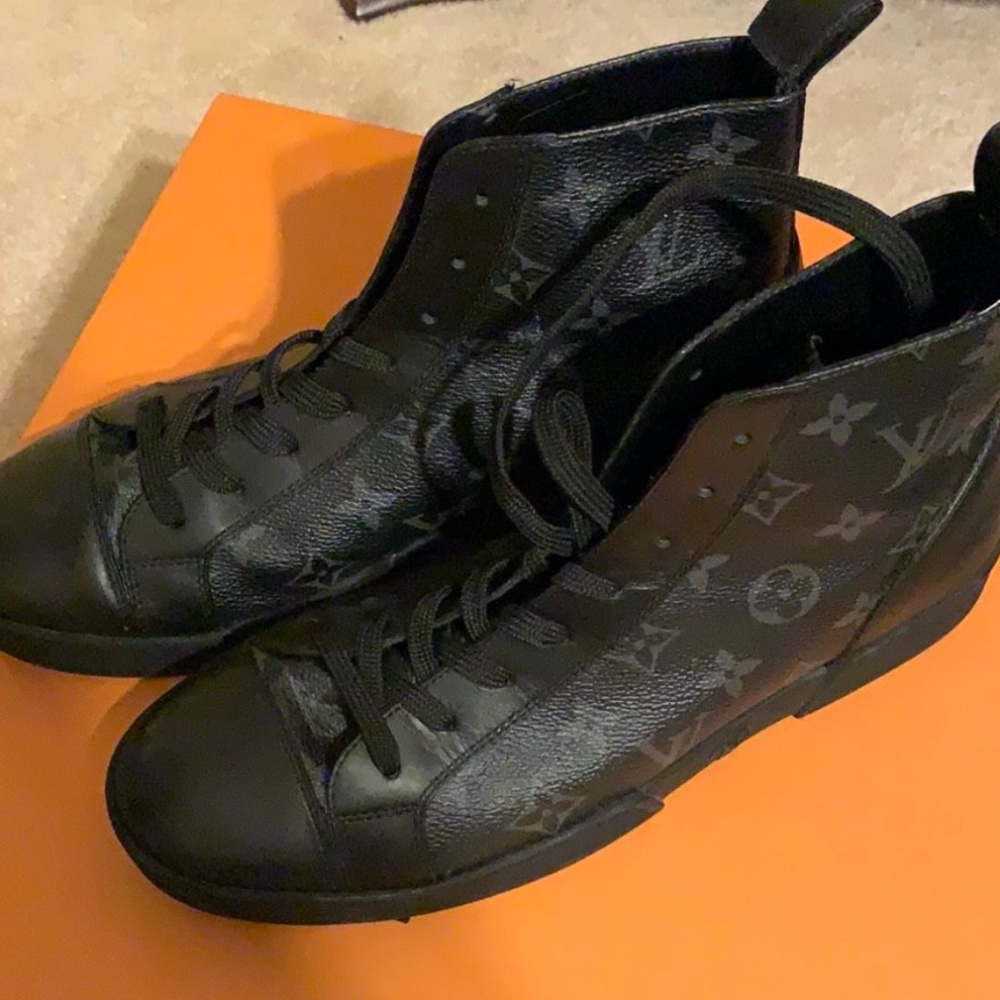 Louis Vuitton Black Monogram Boots